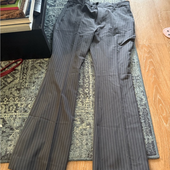 Banana Republic Charcoal Pinstripe Trousers - Picture 1 of 2
